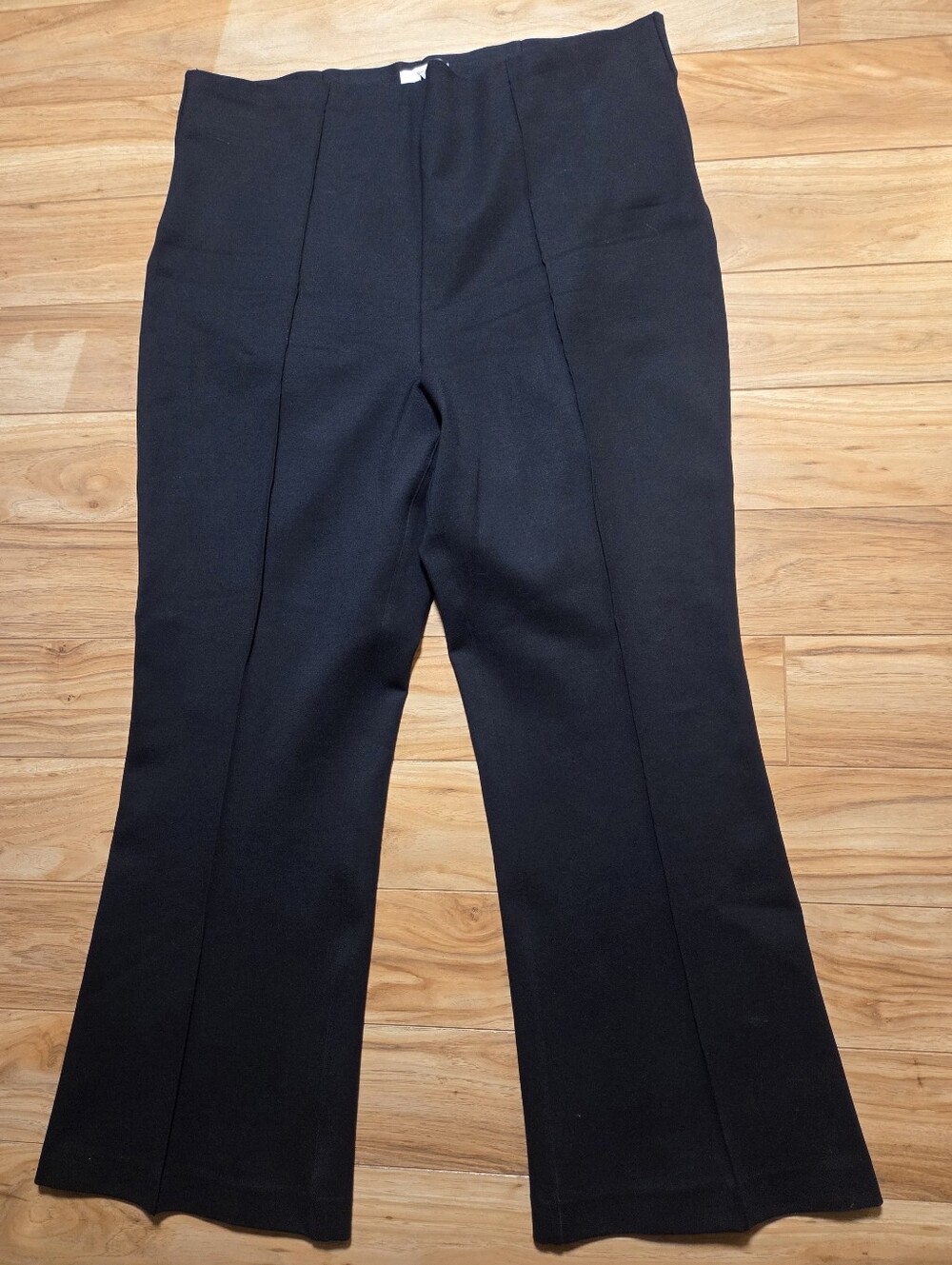 Spanx The Perfect Pant High Rise Wide Leg Pull-On Black Ponte Trousers Size 3X - Picture 2 of 8
